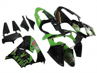 Carenados Moto Kawasaki ZX9R 2000-2001 - Verde Negro Playboy DENSO