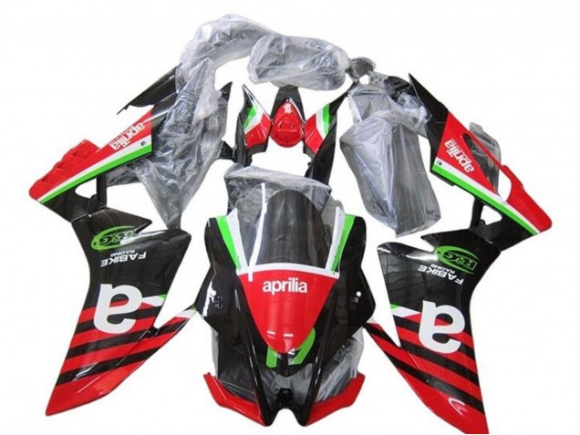 Carenados Moto Aprilia RSV4 1000 2009-2015 - Rojo Verde Negro Raya