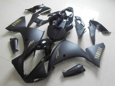 Carenados Moto Yamaha YZF R1 2009-2011 - Negro Brillante Negro Mate Oro Calcomanías