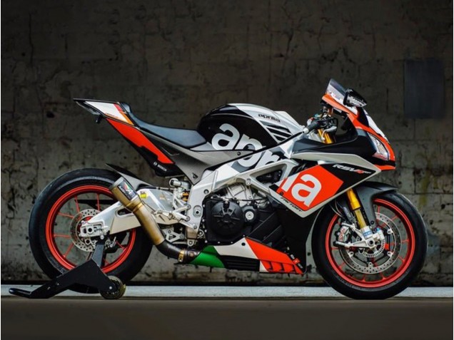 Carenados Moto Aprilia RSV4 1000 2016-2020 - Negro Mate Plata Rojo Verde
