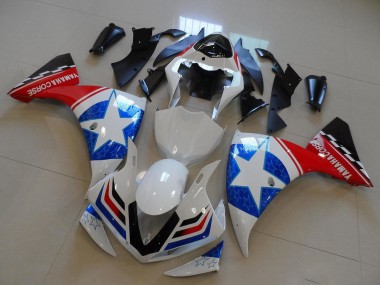 Carenados Moto Yamaha YZF R1 2009-2011 - Blanco Azul Rojo Negro Ducati Estrella Estilo