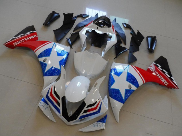 Carenados Moto Yamaha YZF R1 2009-2011 - Blanco Azul Rojo Negro Ducati Estrella Estilo
