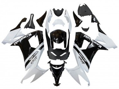 Carenados Moto Kawasaki ZX10R 2008-2010 - Blanco Negro Brillante Raya