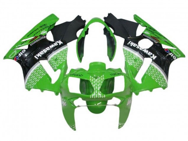 Carenados Moto Kawasaki ZX12R 2000-2001 - Verde Negro Blanco Elf