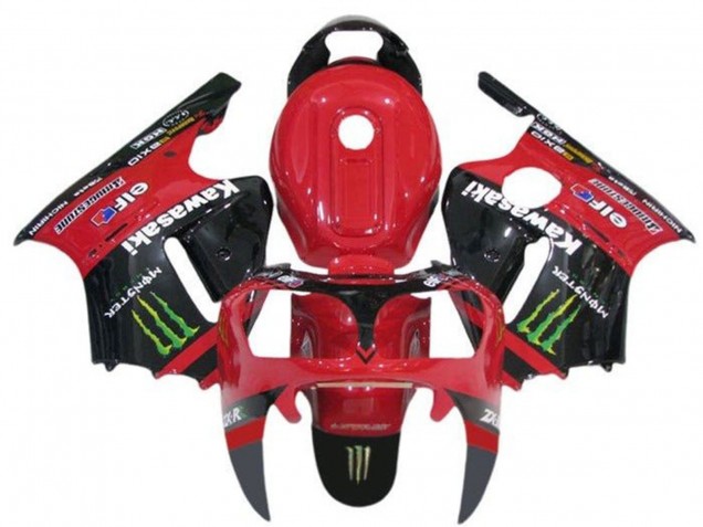 Carenados Moto Kawasaki ZX12R 2000-2001 - Rojo Negro Verde Monstruo