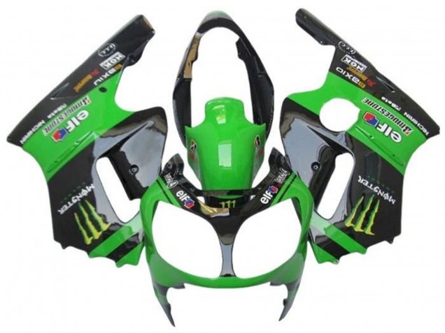 Carenados Moto Kawasaki ZX12R 2002-2006 - Verde Negro Brillante Elf Touch4 Monstruo