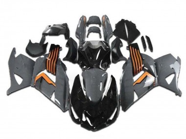 Carenados Moto Kawasaki ZX14R ZZR1400 2006-2011 - Gris Naranja Negro