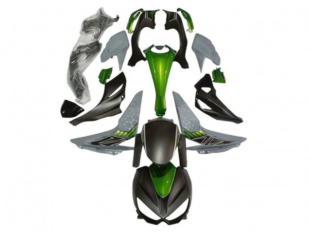 Carenados Moto Kawasaki Z1000 2014-2019 - Verde Gris Negro Mate