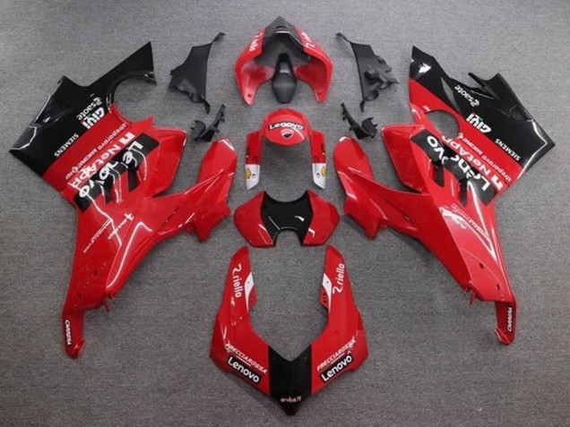 Carenados Moto Ducati Panigale V4 V4S 2020-2021 - Rojo Negro Brillante Lenovo