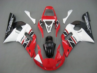 Carenados Moto Yamaha YZF R6 1998-2002 - Blanco Rojo Negro Brillante