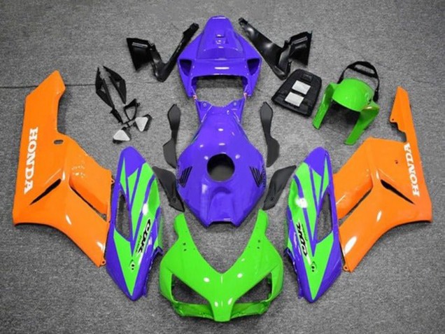 Carenados Moto Honda CBR1000RR 2004-2005 - Púrpura Verde Naranja