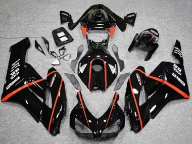 Carenados Moto Honda CBR1000RR 2004-2005 - Negro Brillante Rojo Raya