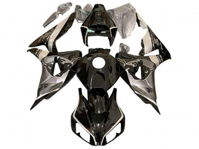 Carenados Moto Honda CBR1000RR 2006-2007 - Gris Negro Brillante Toro
