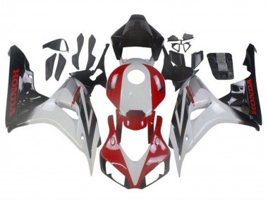 Carenados Moto Honda CBR1000RR 2006-2007 - Blanco Rojo Negro Brillante Fade