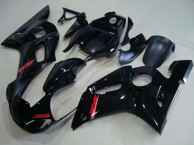 Carenados Moto Yamaha YZF R6 1998-2002 - Negro Brillante Rojo Calcomanía