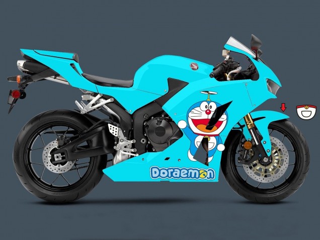 Carenados Moto Honda CBR600RR 2013-2023 - Azul Claro Doraemon