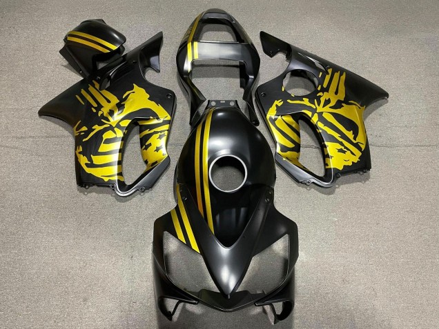 Carenados Moto Honda CBR600 F4i 2001-2003 - Oro Negro Mate Cráneo
