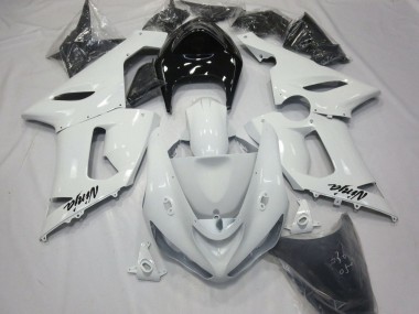 Carenados Moto Kawasaki ZX6R 2005-2006 - Blanco Negro