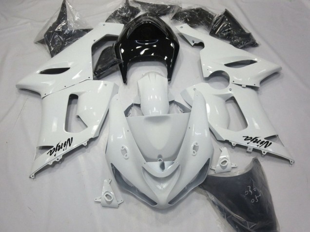Carenados Moto Kawasaki ZX6R 2005-2006 - Blanco Negro