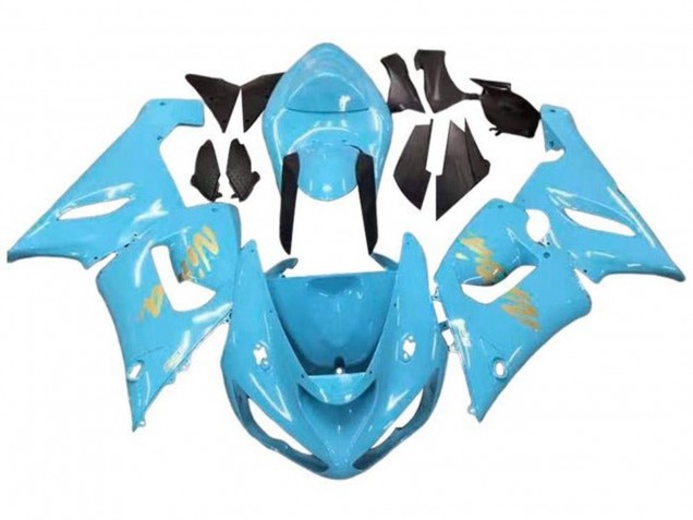 Carenados Moto Kawasaki ZX6R 2005-2006 - Azul Claro Oro