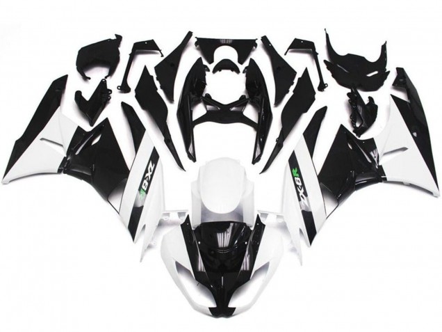 Carenados Moto Kawasaki ZX6R 2009-2012 - Blanco Negro Brillante