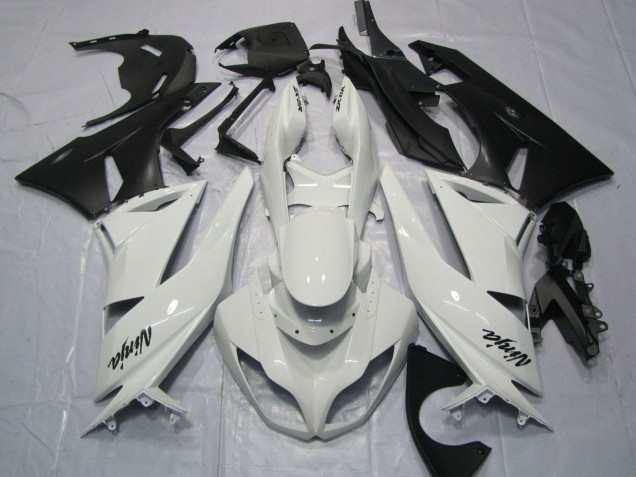 Carenados Moto Kawasaki ZX6R 2009-2012 - Blanco Negro Mate