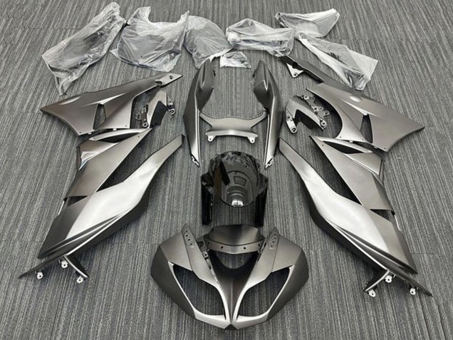 Carenados Moto Kawasaki ZX6R 2009-2012 - Plata Mate Negro