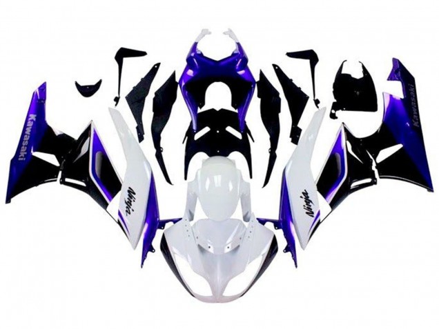 Carenados Moto Kawasaki ZX6R 2009-2012 - Azul Blanco Negro