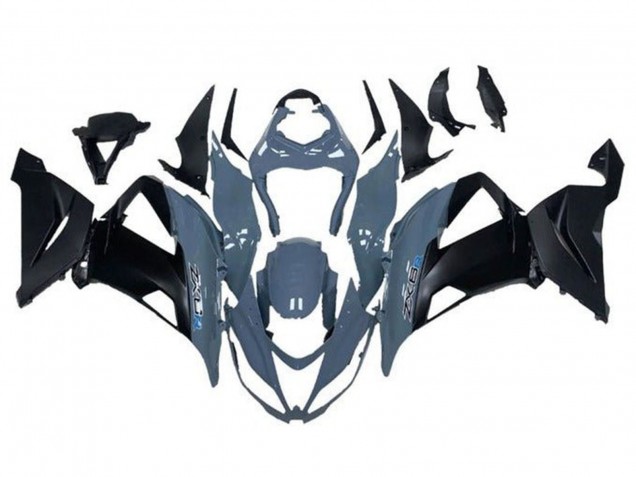 Carenados Moto Kawasaki ZX6R 2013-2018 - Gris Negro Mate