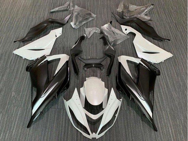 Kits Carenado Moto Kawasaki ZX6R 2013-2018 - Blanco Negro Mate