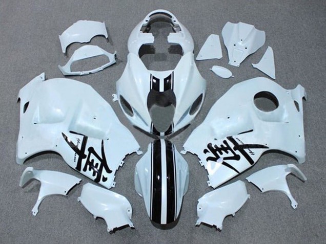 Carenados Moto Suzuki GSXR1000 1996-2007 - Blanco Negro Raya