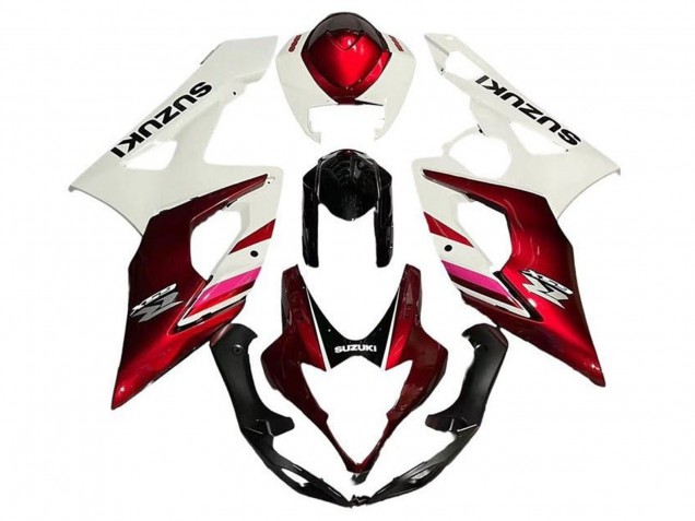 Carenados Moto Suzuki GSXR 1000 2005-2006 - Blanco Rojo Caramelo Negro