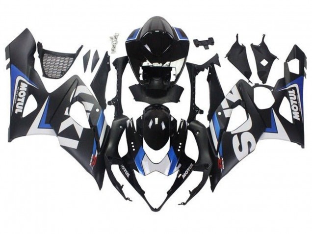 Carenados Moto Suzuki GSXR 1000 2005-2006 - Negro Mate Azul Blanco