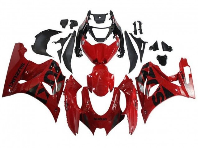 Carenados Moto Suzuki GSXR1000 2017-2025 - Rojo Negro Plata
