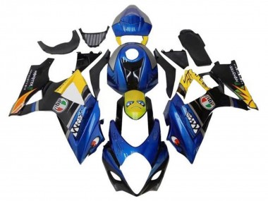 Carenados Moto Suzuki GSXR 1000 2007-2008 - Azul Amarillo Negro Tiburón