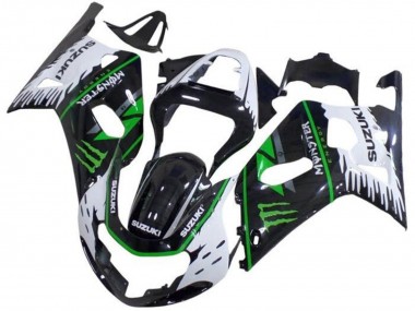 Carenados Moto Suzuki GSXR 600 / GSXR 750 2001-2003 - Blanco Negro Verde Monstruo