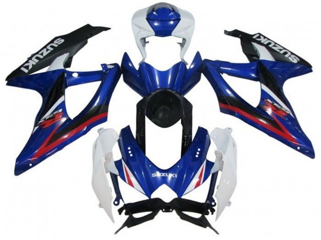 Carenados Moto Suzuki GSXR 600 / GSXR 750 2008-2010 - Blanco Azul Rojo Negro