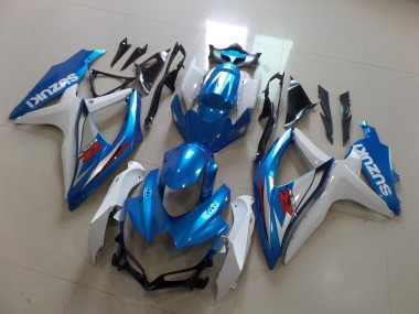 Carenado Moto Suzuki GSXR 600 / GSXR 750 2008-2010 - Blanco Azul Claro Rojo