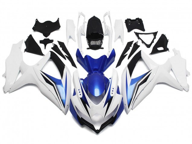 Carenado Moto Suzuki GSXR 600 / GSXR 750 2008-2010 - Blanco Azul Negro
