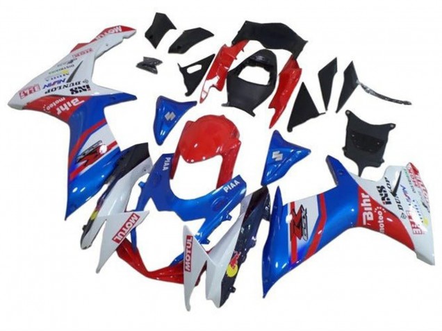 Carenados Moto Suzuki GSXR 600 / GSXR 750 2011-2024 - Azul Blanco Rojo Motul