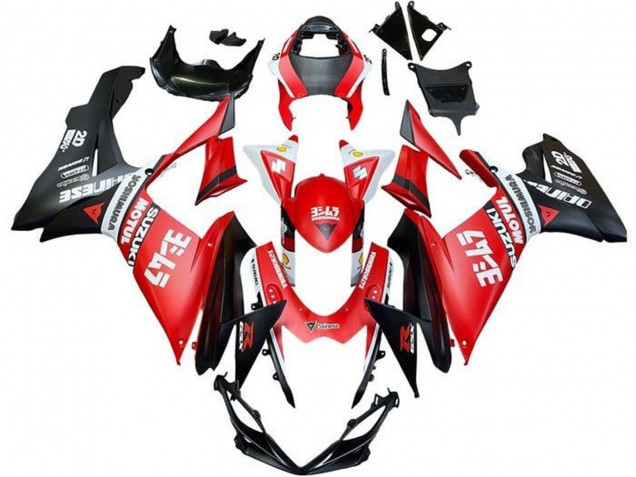 Carenados Moto Suzuki GSXR 600 / GSXR 750 2011-2024 - Rojo Blanco Negro Motul