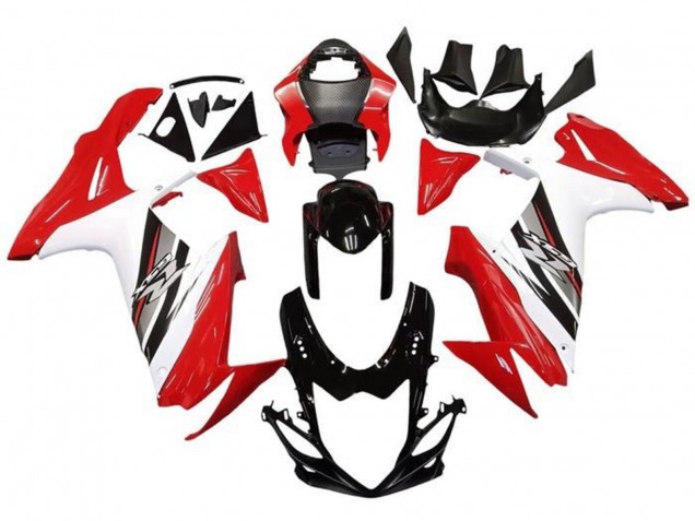 Carenado Moto Suzuki GSXR 600 / GSXR 750 2011-2024 - Rojo Blanco Negro