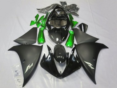 Carenados Moto Yamaha YZF 1000 R1 2009-2011 - Negro Brillante Negro Mate Verde