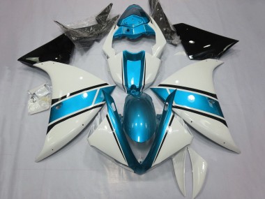 Carenados Moto Yamaha YZF 1000 R1 2009-2011 - Blanco Azul Claro Negro