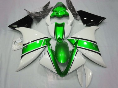 Carenados Moto Yamaha YZF 1000 R1 2009-2011 - Blanco Verde Metalizado Negro