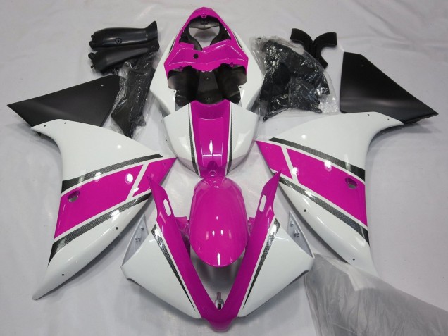 Carenados Moto Yamaha YZF 1000 R1 2009-2011 - Blanco Rosa Negro