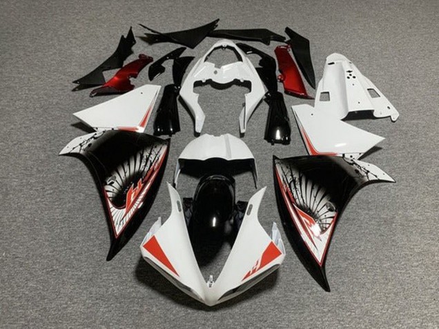 Carenado Moto Yamaha YZF 1000 R1 2012-2014 - Blanco Rojo Negro