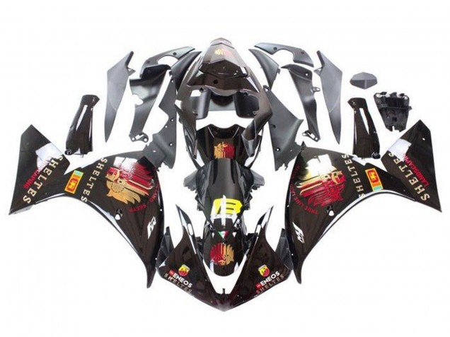 Carenados Moto Yamaha YZF 1000 R1 2012-2014 - Negro Brillante Rojo Amarillo Sheltes