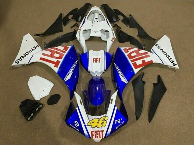 Carenados Moto Yamaha YZF 1000 R1 2012-2014 - Blanco Azul Rojo Fiat 46