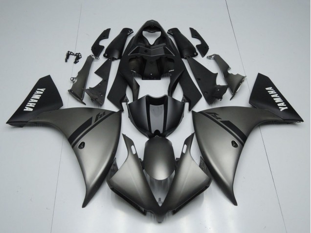 Carenados Moto Yamaha YZF 1000 R1 2012-2014 - Gris Mate Negro Mate Blanco Calcomanías